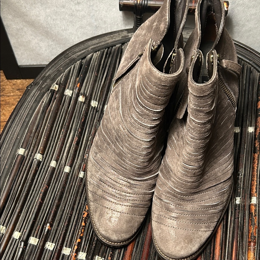 Paul Green Taupe Ankle Booties